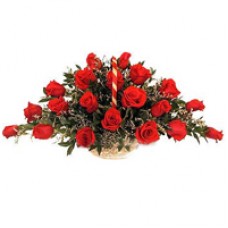 Delightful 24 Archangelic Red Roses Arrangement